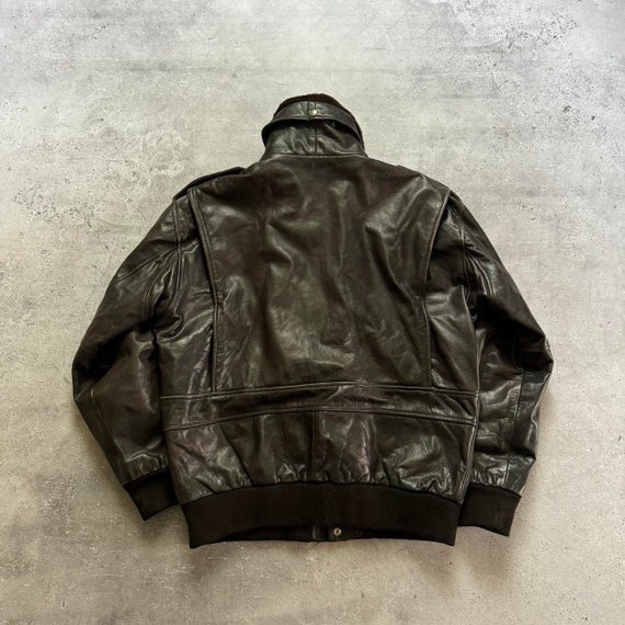 -90's vintage 本革 Flight Jacket S Bomber Military Vintage 90s USAF G-1 Flying Cow Leather Bomber