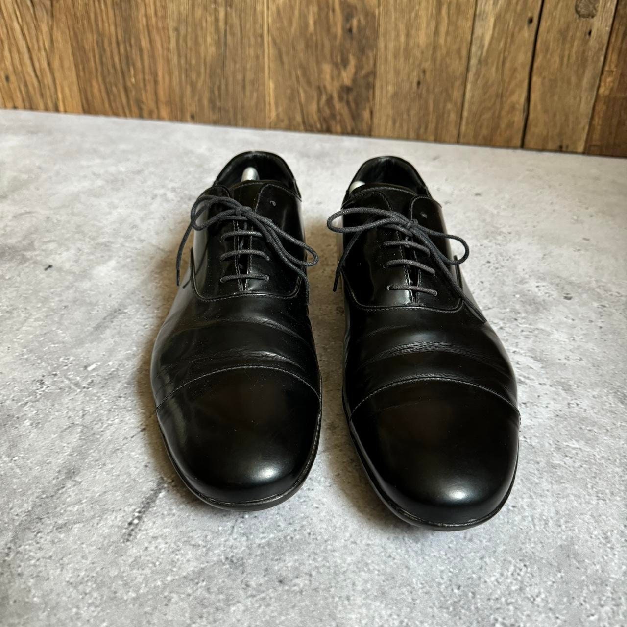 Buy Vintage 00s Prada Sport Black Leather Cap Toe Shoes SIZE UK 11 
