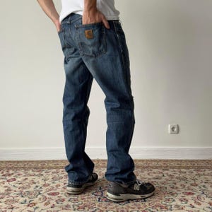 Pantalones vaqueros desgastados de Carhartt WIP Skate Vintage en color azul - Talla 32 - Ropa de trabajo, moda urbana