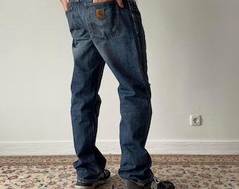 Pantalones vaqueros desgastados de Carhartt WIP Skate Vintage en color azul - Talla 32 - Ropa de trabajo, moda urbana