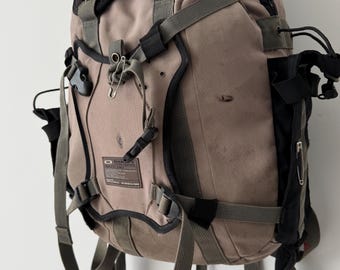 00s Vintage Oakley Tactical Icon Backpack Faded Black Y2K