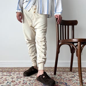 1940s Vintage WW2 Era Men’s Antique European Long Johns Underwear Pants – Military Thermal Base Layer – Historical Menswear