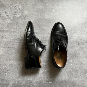 British England Loake 200B Oxford Cap Toe Oxford Drees Leather Black Shoes Size SIZE uk 8/ us 9 /eu 42 Solid, Formal, Business, Tailored