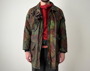【美品】Barbour ダークブラウン ミリタリージャケット　キッズXL 1980s Vintage Barbour DPM Camo 'A80 Military' Wax Jacket