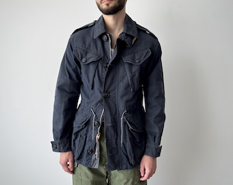 POLO U.S.R.L. ネイビー ミリタリージャケット Rare Polo by Ralph Lauren USRL Vintage Men's Multipockets Zip