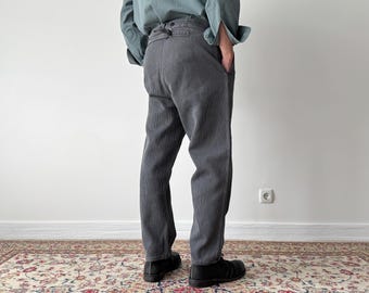 XS Vintage Deadstock 1950s Mens Baby Blue Striped Cotton Coolcord