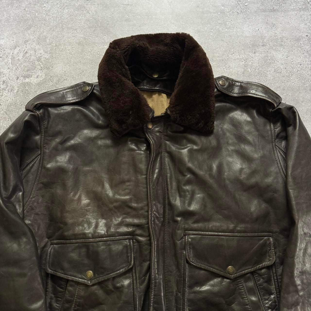 【LLサイズ】90s A-2 real leather bomber cow 90s A-2 real leather bomber jacket cow