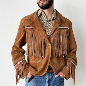 STARS&STRIPES fringe design suède jacket STARS&STRIPES fringe design suède jacket