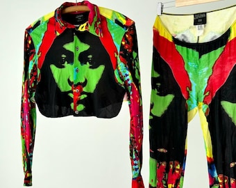 Jean Paul Gaultier Femme Psychedelic Women's Suit -  SS00 Vintage Designer Archive - Iconic High-Fashion Look - Avant Garde