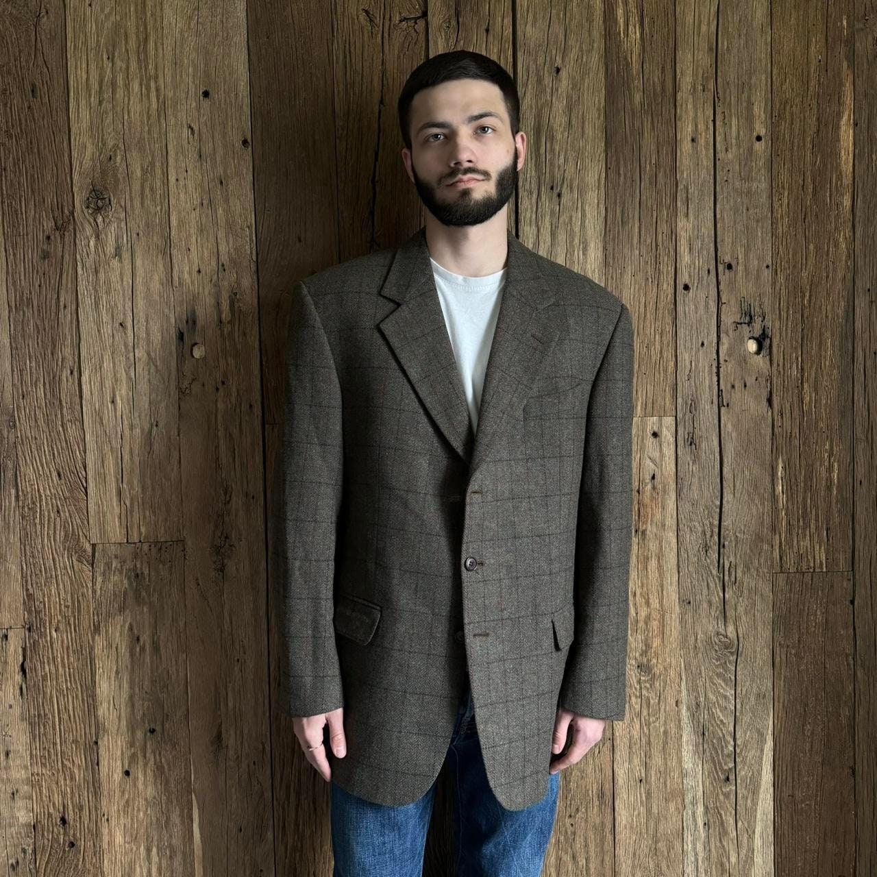 Mens Vintage 90s Missoni Uomo Wool Tweed Plaid Three Button Blazer Mens Vintage 90s Missoni Uomo Wool Tweed Plaid Three Button Blazer