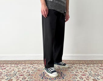パンツ PRADA 00s nylon wide pants Prada Sport 2000s Black Nylon Pants - Ākaibu Store