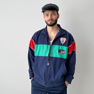 Vintage 90s Adidas Track Jacket Men’s Size L | Taiwan Made Alliance Athletics | Retro Windbreaker Streetwear Y2K Sportswear Rave