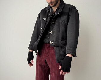 Vintage Tannery West Fireman Clasp Leather Jacket - Etsy