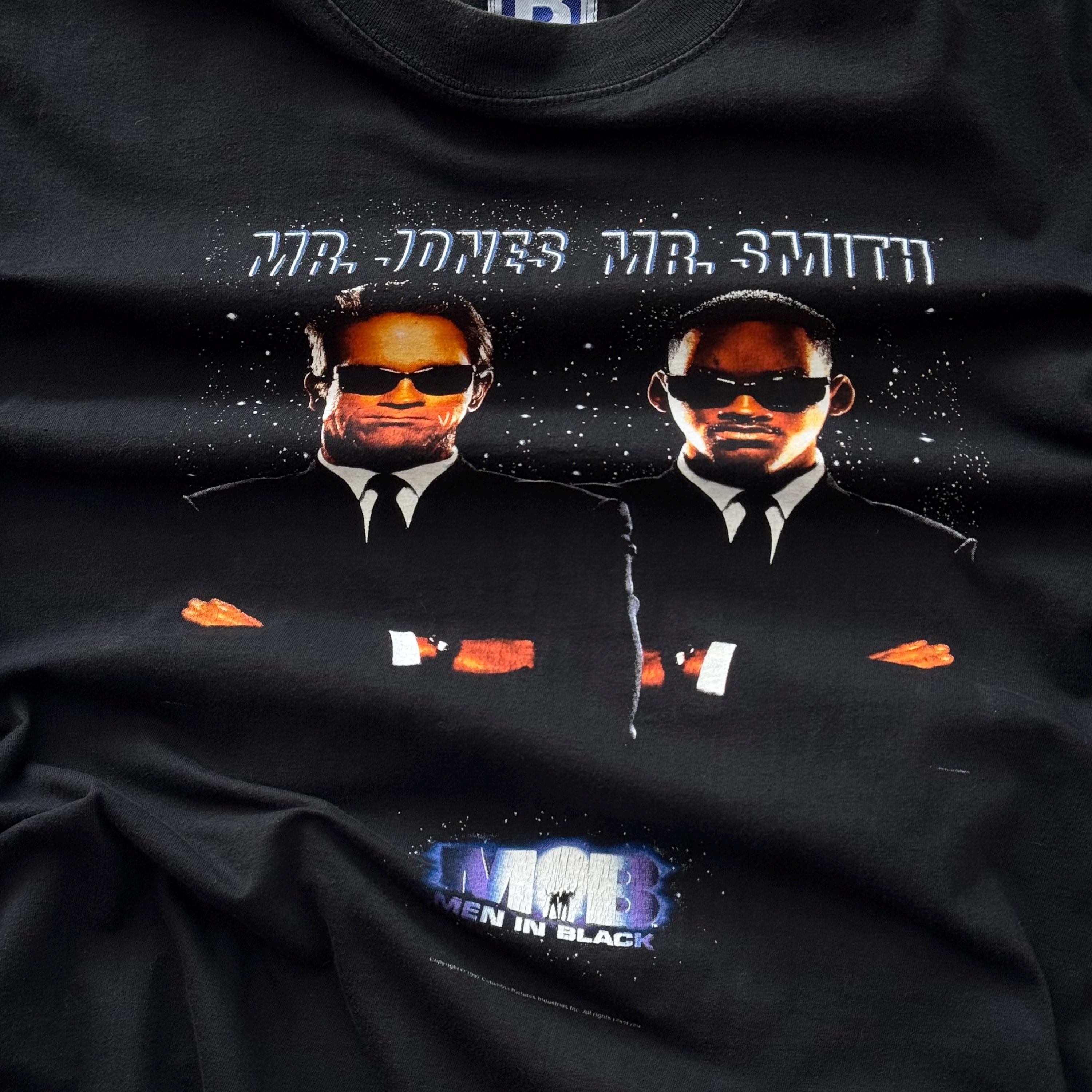 Vintage 1997 Men in Black Promo Movie T-shirt Sci-fi Graphic Tee