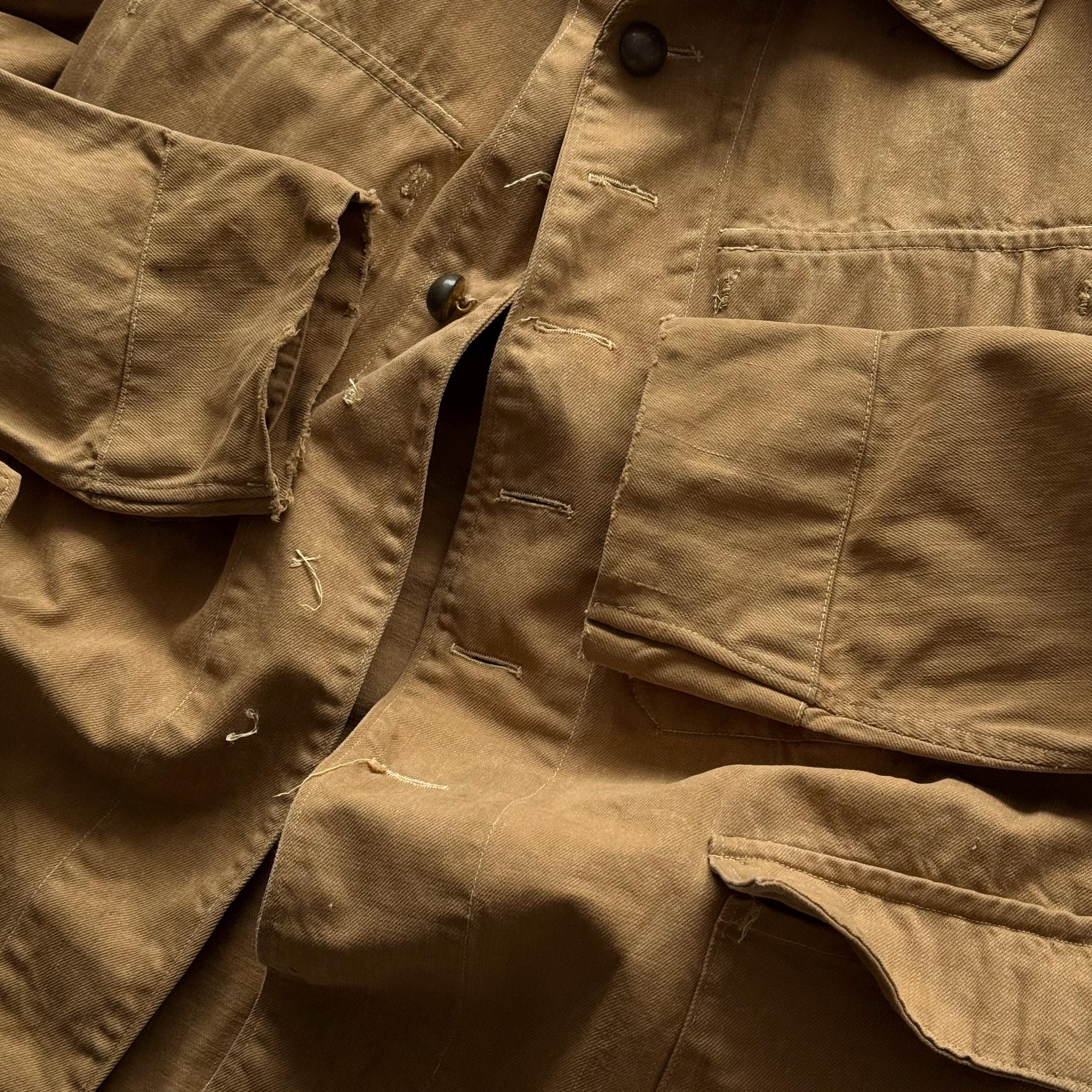 1930s Vintage Military French Army M38 Bourgeron Jacket – Antique 
