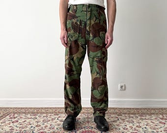 1960s Vintage Military British Army 1968 Pattern DPM Camo Combat Trousers - Retro Heritage Utility Old Fashion Pants
