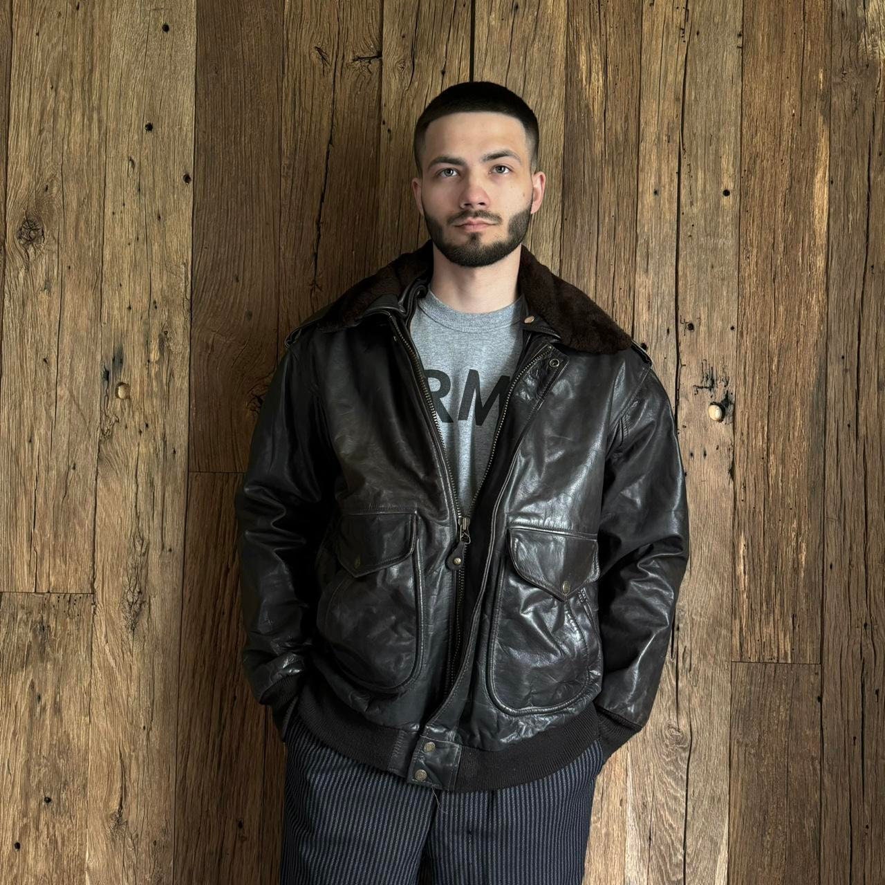 Military Vintage 90s USAF G-1 Flying Cow Leather Bomber Jacket