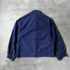 Men's Vintage 80s French Workwear Sanfor Chore Jacket Navy Size XXL image 7