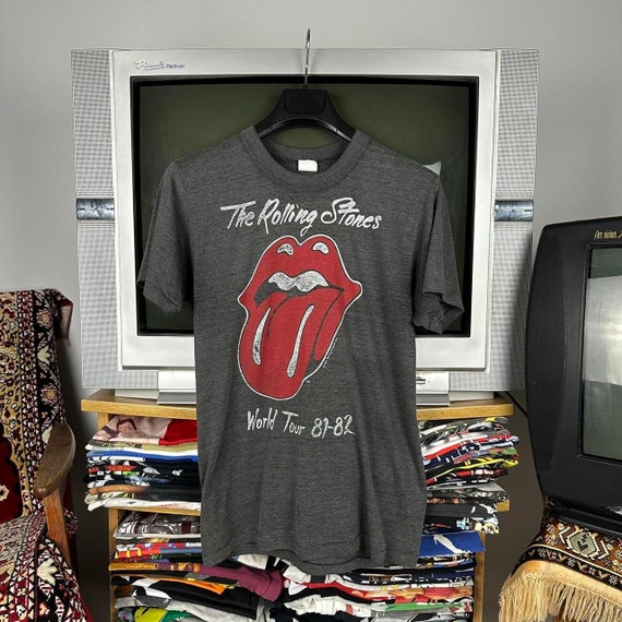 The Rolling Stones Tシャツ 1981年北米ツアー Hanes - ローリング・ストーンズ ベロ Tシャツ 1981年 北米ツアー