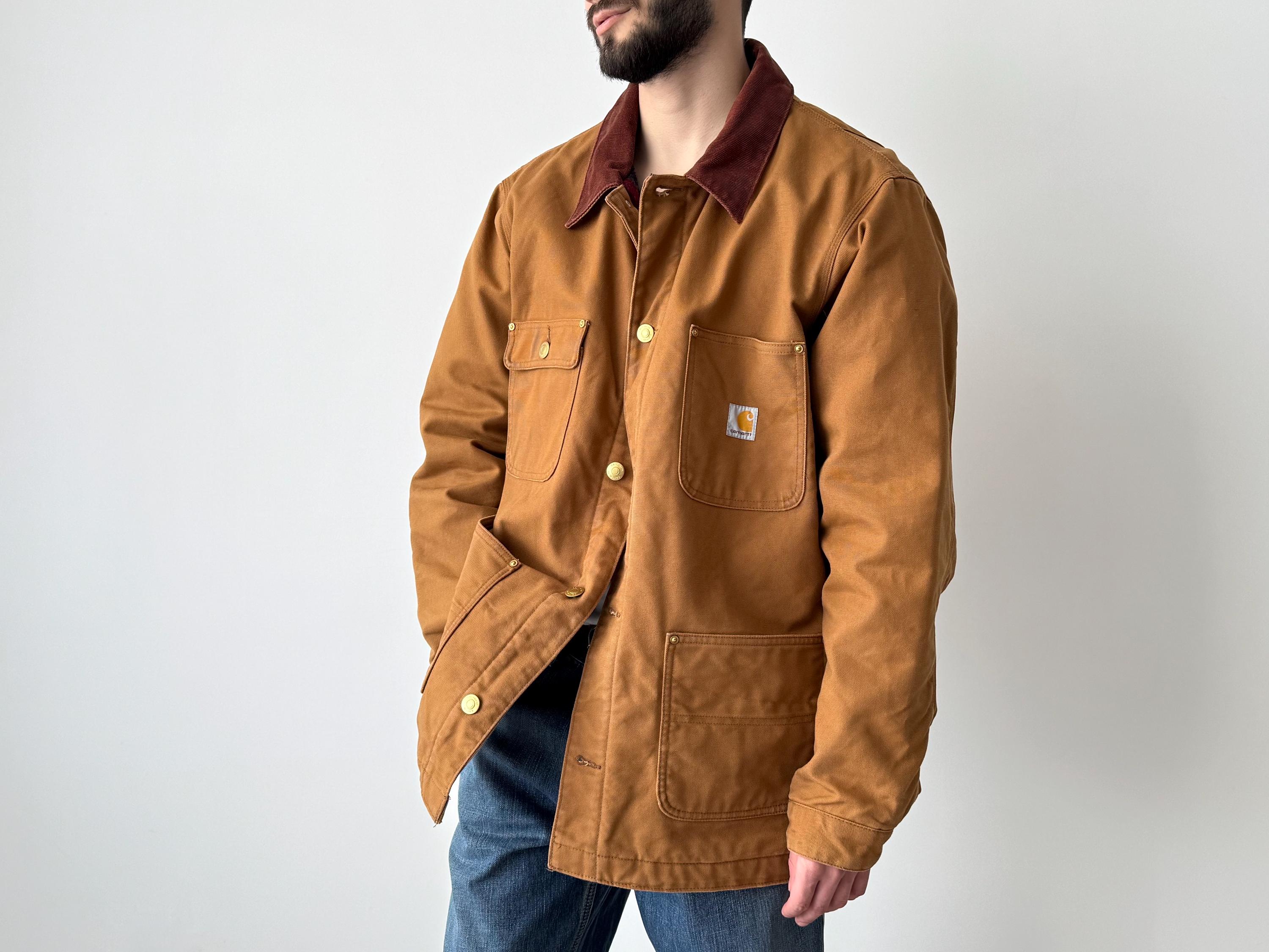 Carhartt C01-M Firm Duck Blanket Lined Chore Coat – Brown