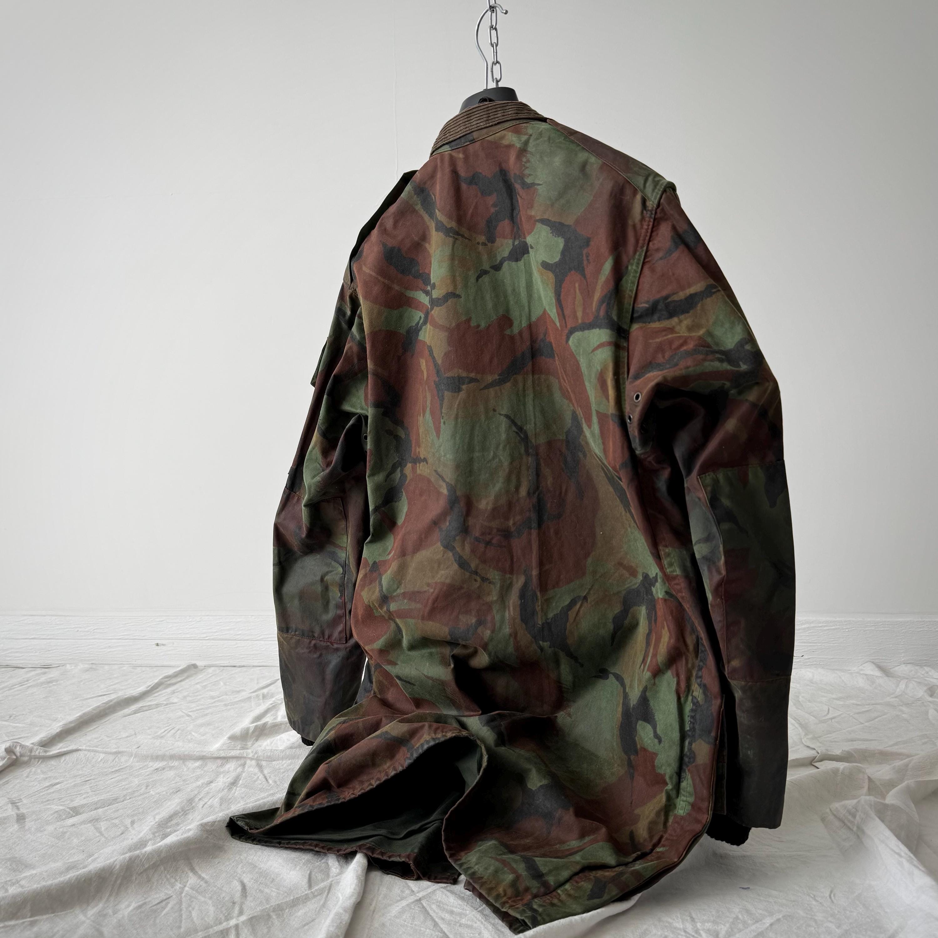 1980s Vintage Barbour DPM Camo 'A80 Military' Wax Jacket