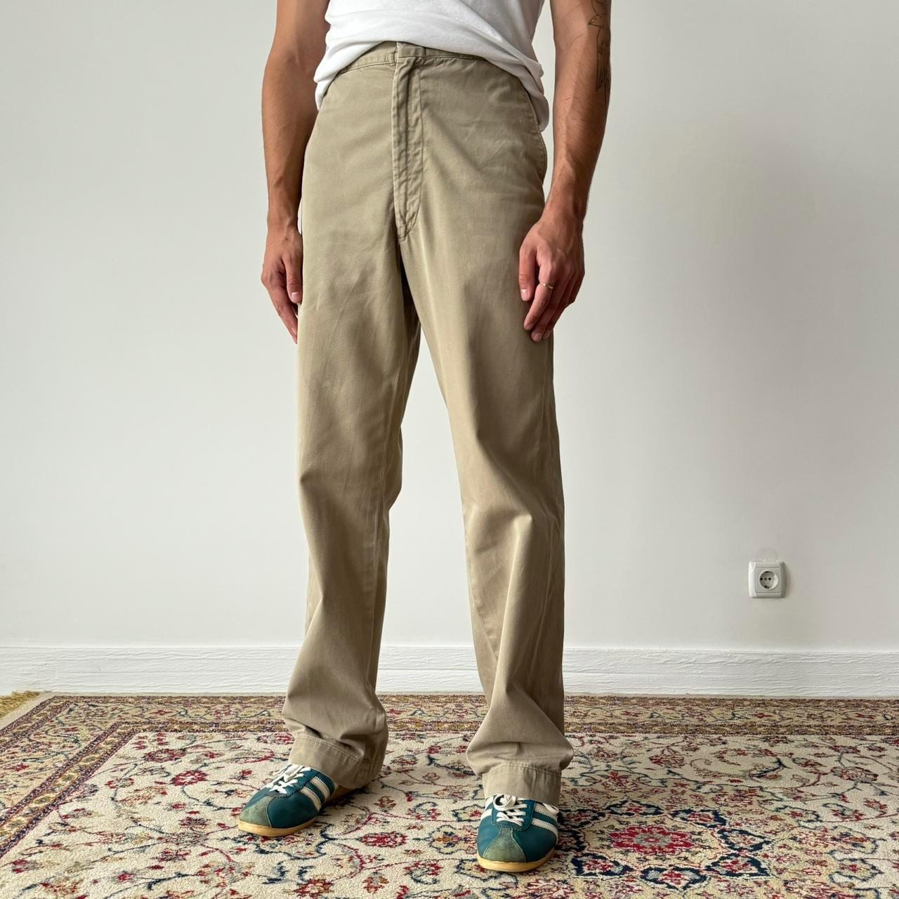 1960s Vintage US Army 'rapid' Zip Talon Uniform Chino Beige 1960s Vintage US Army 'rapid' Zip Talon Uniform Chino Beige