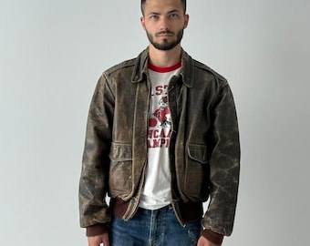 ヴィンテージ 60年代/70年代 Schott A2 ボンバーレザー パンク バイク