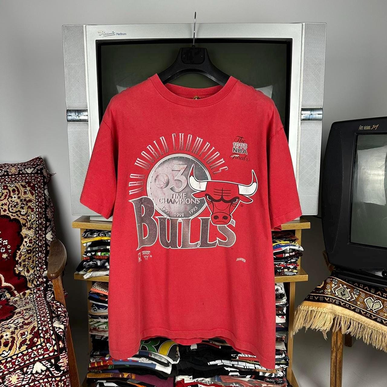 ヴィンテージ 1993 NBA シカゴ ブルズ ワールド チャンピオン レッド 