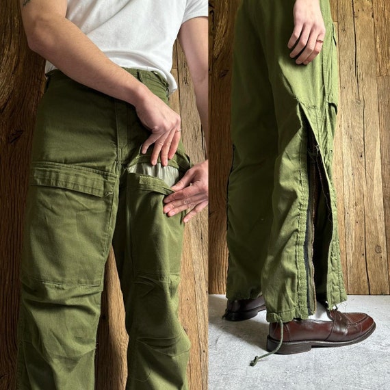 Military Deadstock Vintage 80s US Army Serval Zip Pants Khaki Cargo Size  ≈31 - Etsy Israel