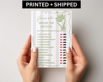 Fresh Off The Market Printed Bride Or Groom Bridal Shower Game