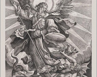 聖ミカエル大天使サタンを倒すニッチ 1588 ヒューバート ゲルハルト V2