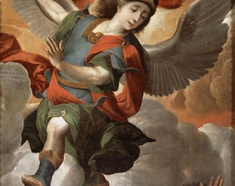 聖ミカエル大天使破壊悪魔 V16 ポスタープリントアート家の壁の装飾