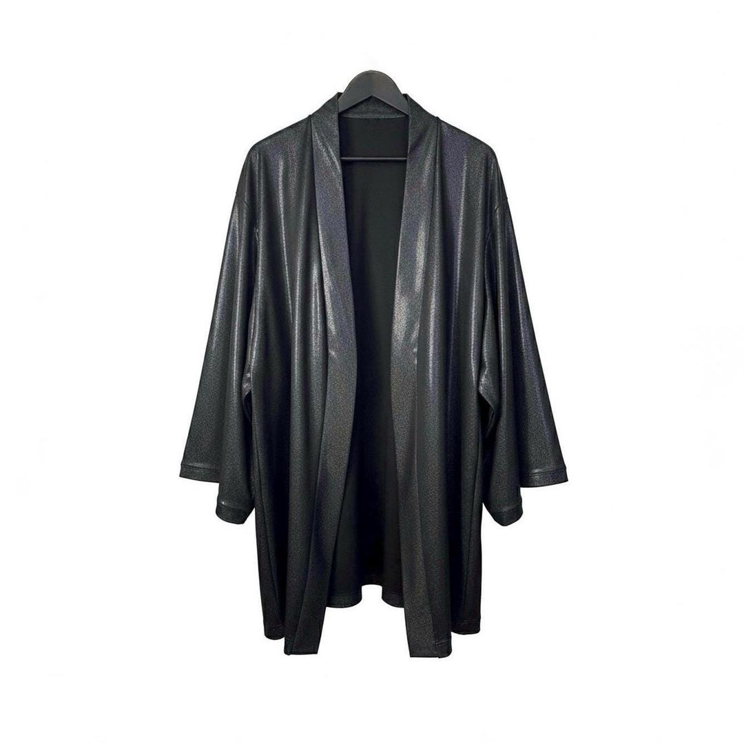 Jimmy Rave Robe Design Black Holographic Kimono Robe Rave Outfit Unisex - Etsy