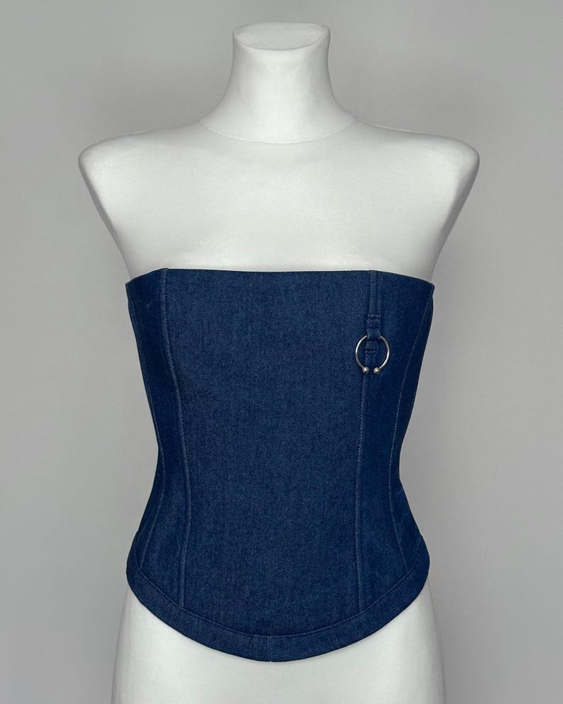 Bandit Denim Corset (Blue) main image 1