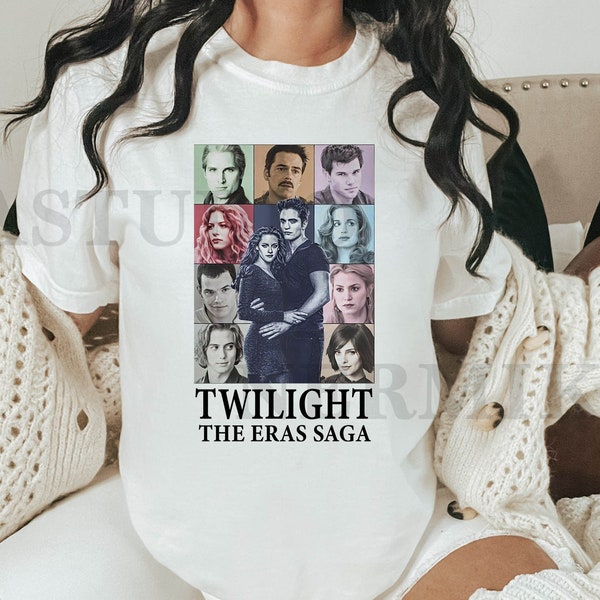 Tw!light The Eras Saga t-shirt white Tw!light t-shirt Tw!light saga Tw!light merch eras tour gift Bella Jacob Edward physical product gift