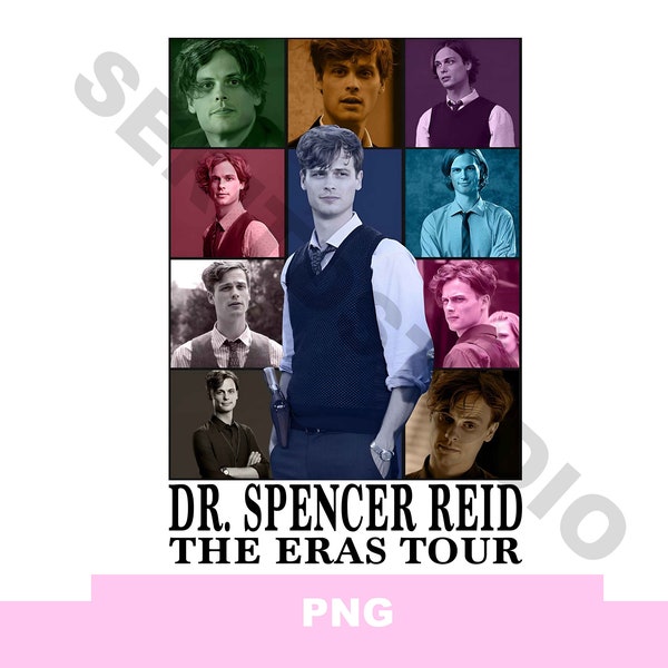 Dr Spencer Reid PNG merch eras tour png print Dr Spencer Reid merch digital Spencer Reid t-shirt Criminal minds iron on transfer gift poster