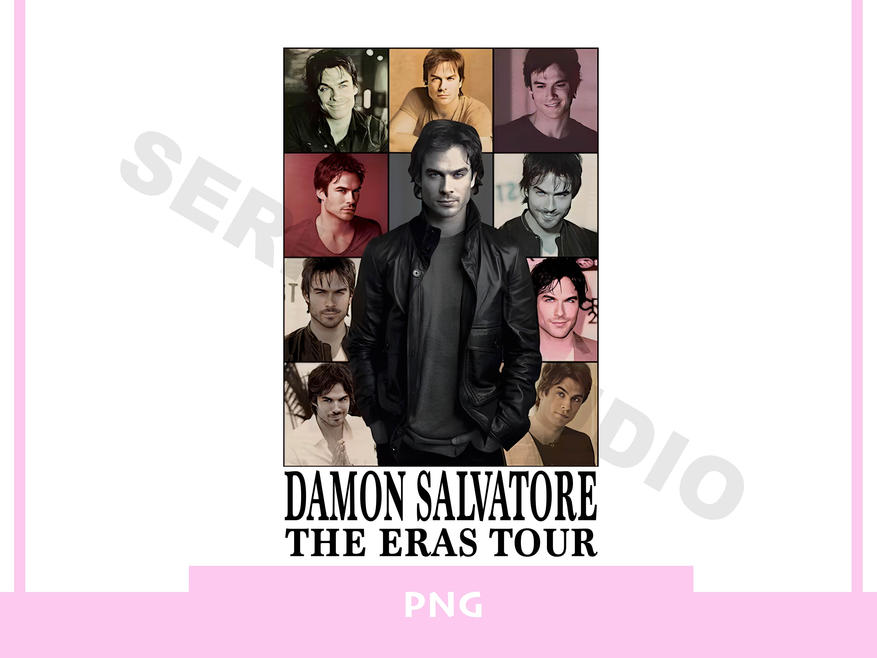 Damon Salvatore PNG Vampire Diaries Pint Merch Print the Eras Tour Png