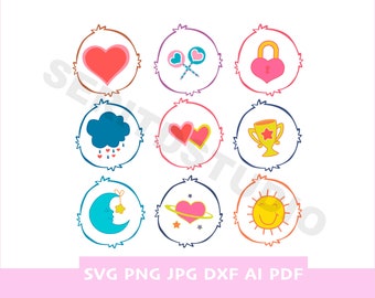 9 Bisounours au coucher, champion rêveur, amour grincheux, beaucoup d'ours secret, partage de coeur tendre, png pdf ai eps dxf svg numérique fer à repasser sur