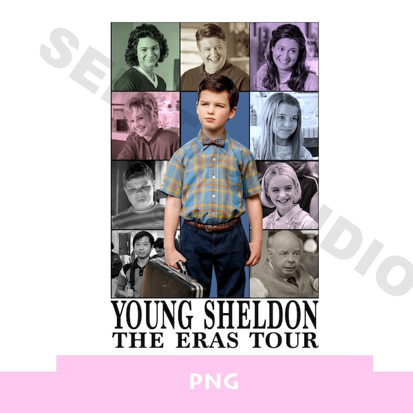 Young Sheldon PNG the eras tour png print Young Sheldon merch digital Young Sheldon t-shirt shirt iron on transfer Sheldon Cooper gift