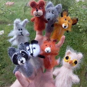 Finger puppets Animals, Finger Puppets, Crochet puppets, Puppets Forest animals