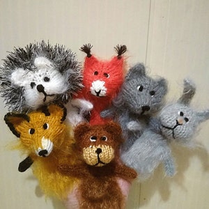 Finger Puppets Set, Finger Puppets Amigurumi, Finger puppets crochet, Animals puppets, Bunny Puppet Fox