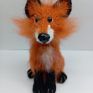 Soft Fox Figurine, Little Fox Plushie, Crochet Knitted Fox, Amigurumi plush fox,  Plush animal figurine, Woodland animals Funny