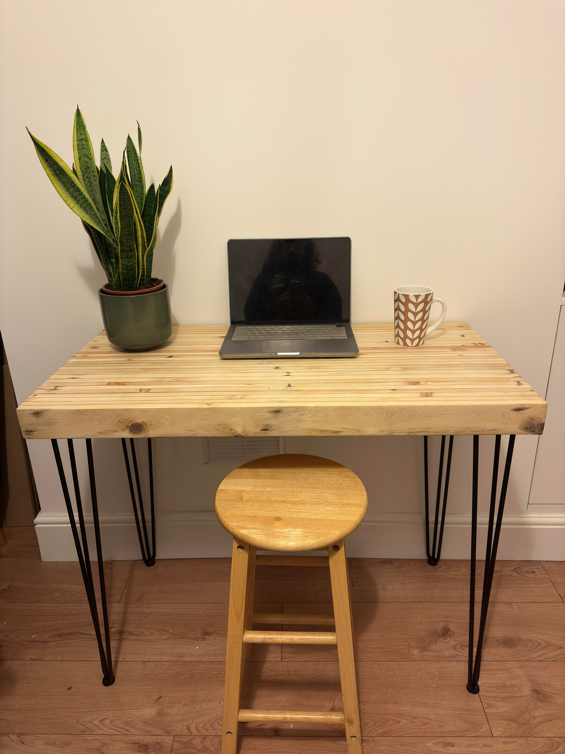 46 Pine Top Writing Desk  Dark Pine & Hickory Desk with Drawer –  Dartbrook Rustic Goods