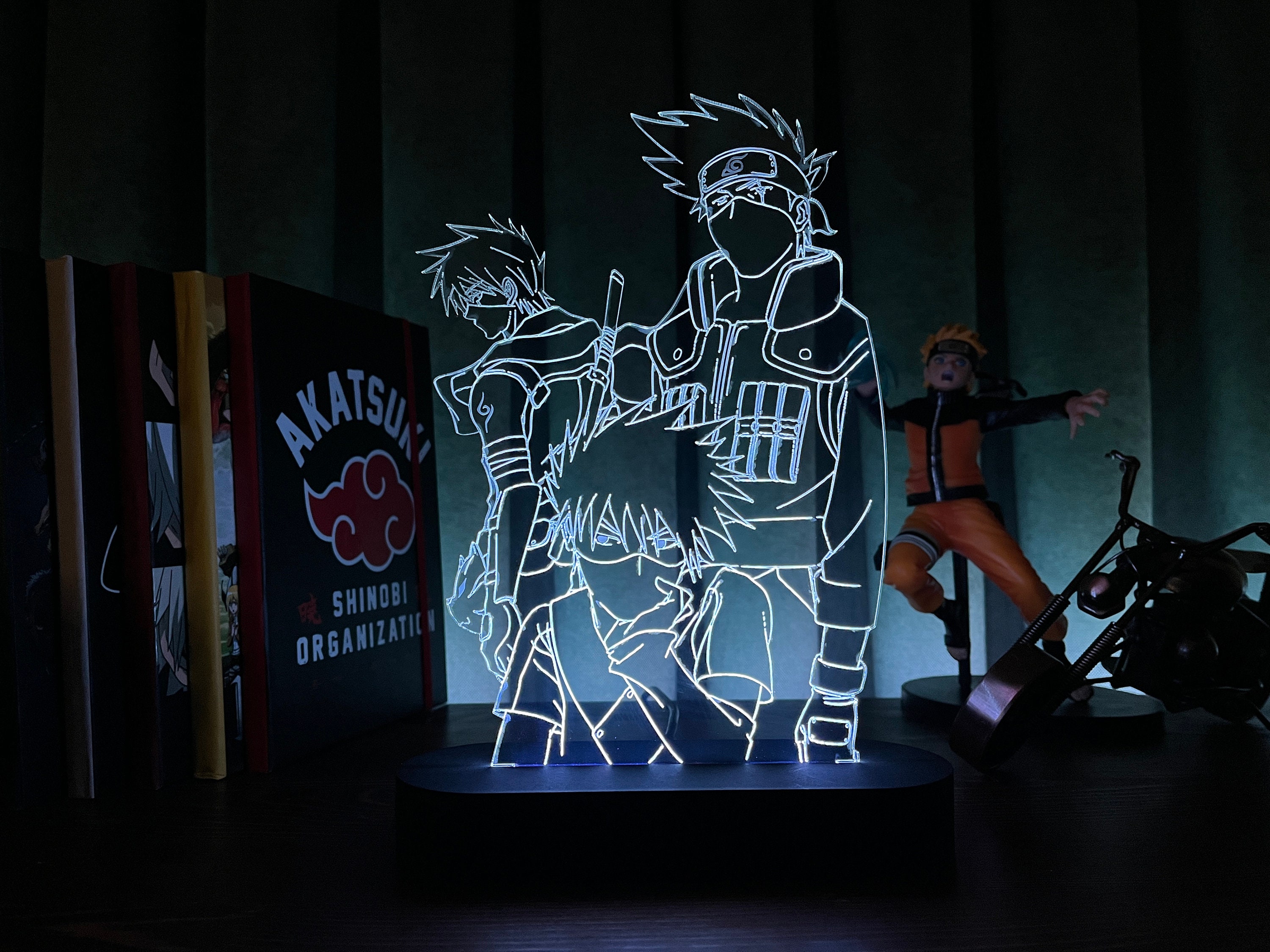 Naruto Akatsuki 7 Color USB LED Anime Silhouette Night Light Wall Decor