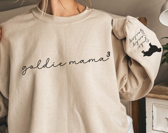 Personalized Dog Mama Sweatshirt: Custom Dog Name Sleeve, Fur Mom Gift