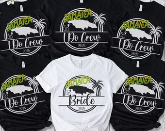 Jamaica Bachelorette Party Shirts, Personalized Bachelorette Shirts For Groups, Custom Bach Shirt, Girls Trip, Destination Wedding T-shirts