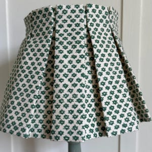 Fermoie Marden Forest green dark green box pleat loose cotton lampshade suitable for table lamp or ceiling pendant 20cm 8&quot;