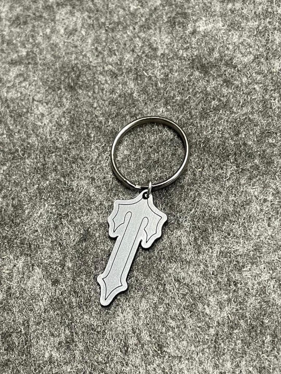 Trapstar Style Keychain Pendant Chain Medallion Drippy Keys Etsy