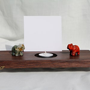 Handcrafted wooden altar for meditation and sacred rituals, Tarot card holder