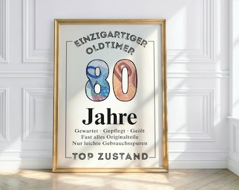 Geldgeschenk zum 80. Geburtstag | Einzigartiger Oldtimer | Gewartet Gepflegt Geölt | Geld kreativ humorvoll verschenken